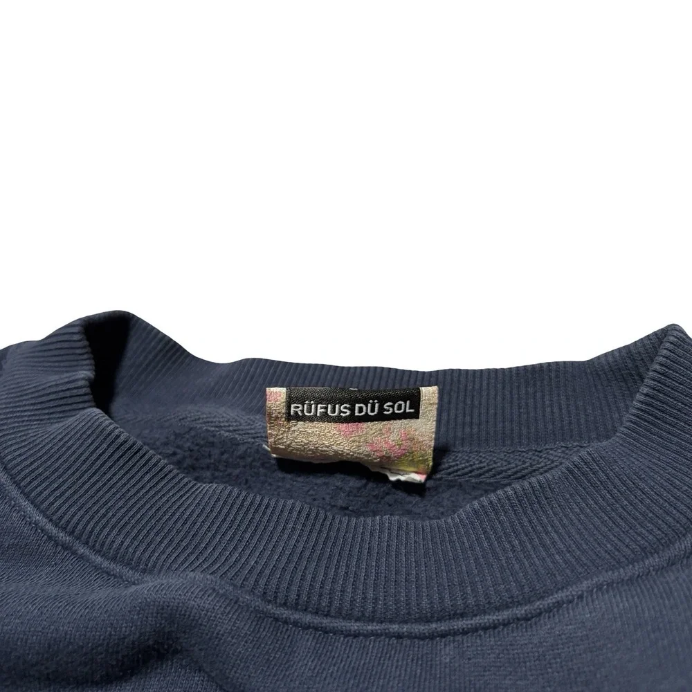 Rufus Du Sol Navy Sweatshirt Rüfüs Tour Merch EDM House Inhale Exhale 2025 SMALL